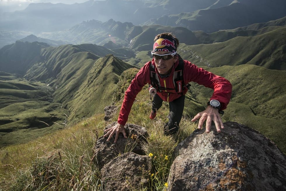 Ryan Sandes practises for the Grand Traverse 2014 © Kelvin Trautman/Red Bull Content Pool