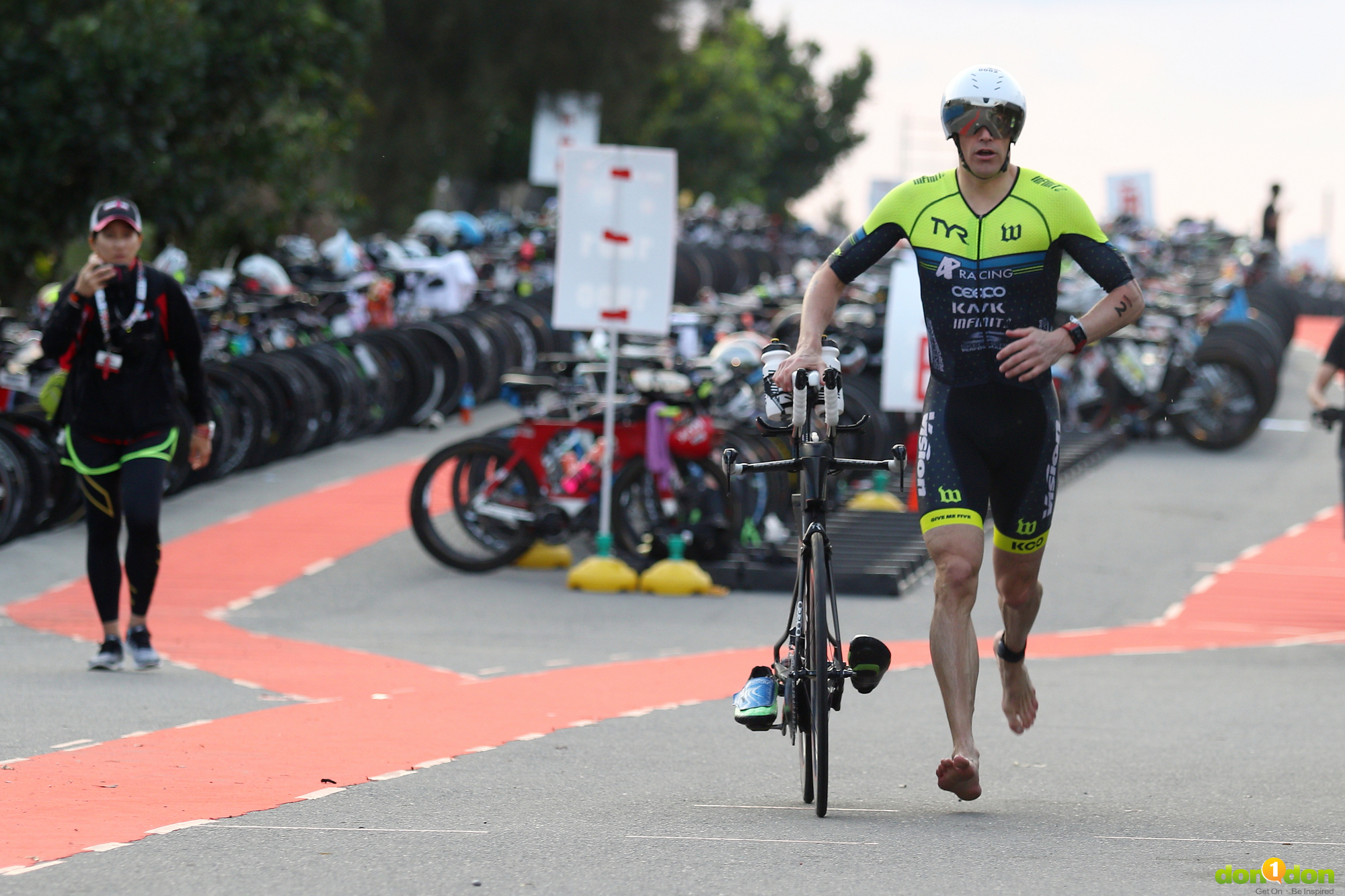 游泳能力超群的IRONMAN職業名將Andy POTTS在2018 IRONMAN 70.3 Taiwan則游出最快的成績。