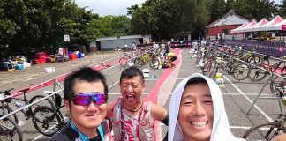 2018 便已一起挑戰XTERRA越野三項的三人，相約今年再戰3月XTERRA越野三項亞洲錦標賽。（左起林定威、姜柏里、吳志聖）