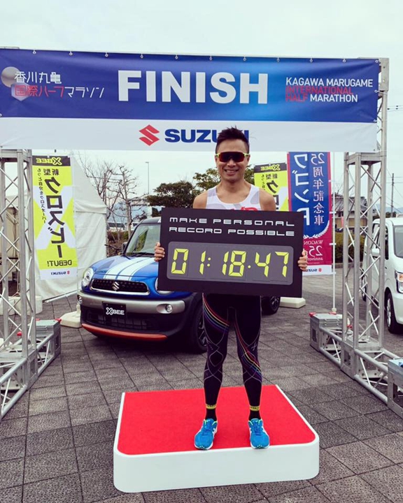 王志袁跑出個人最佳成績1小時18分47秒。