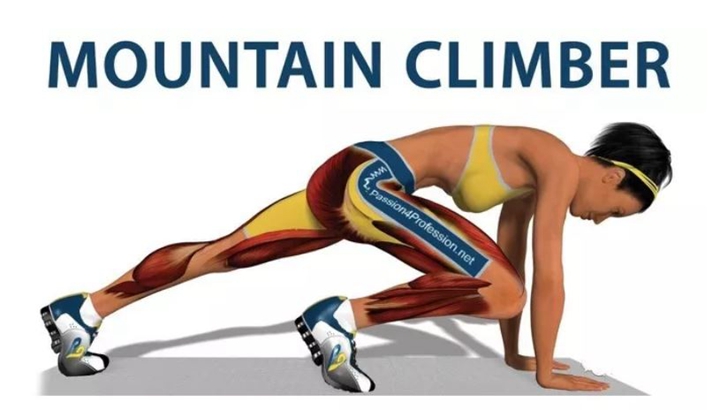 登山跑是種全身性的核心訓練，將有助於提升整體核心的穩定度。