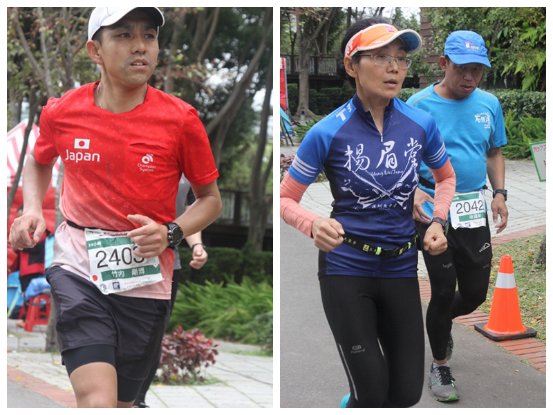 24小時超級馬拉松賽男女冠軍 竹內剛博與吳益華 照片：超馬協會