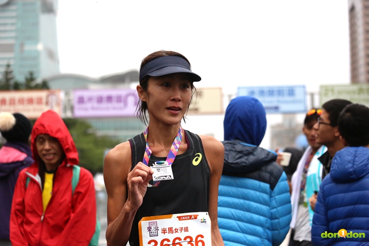 傅淑萍去年在台北馬拉松半程以1小時19分10秒奪下女子優勝