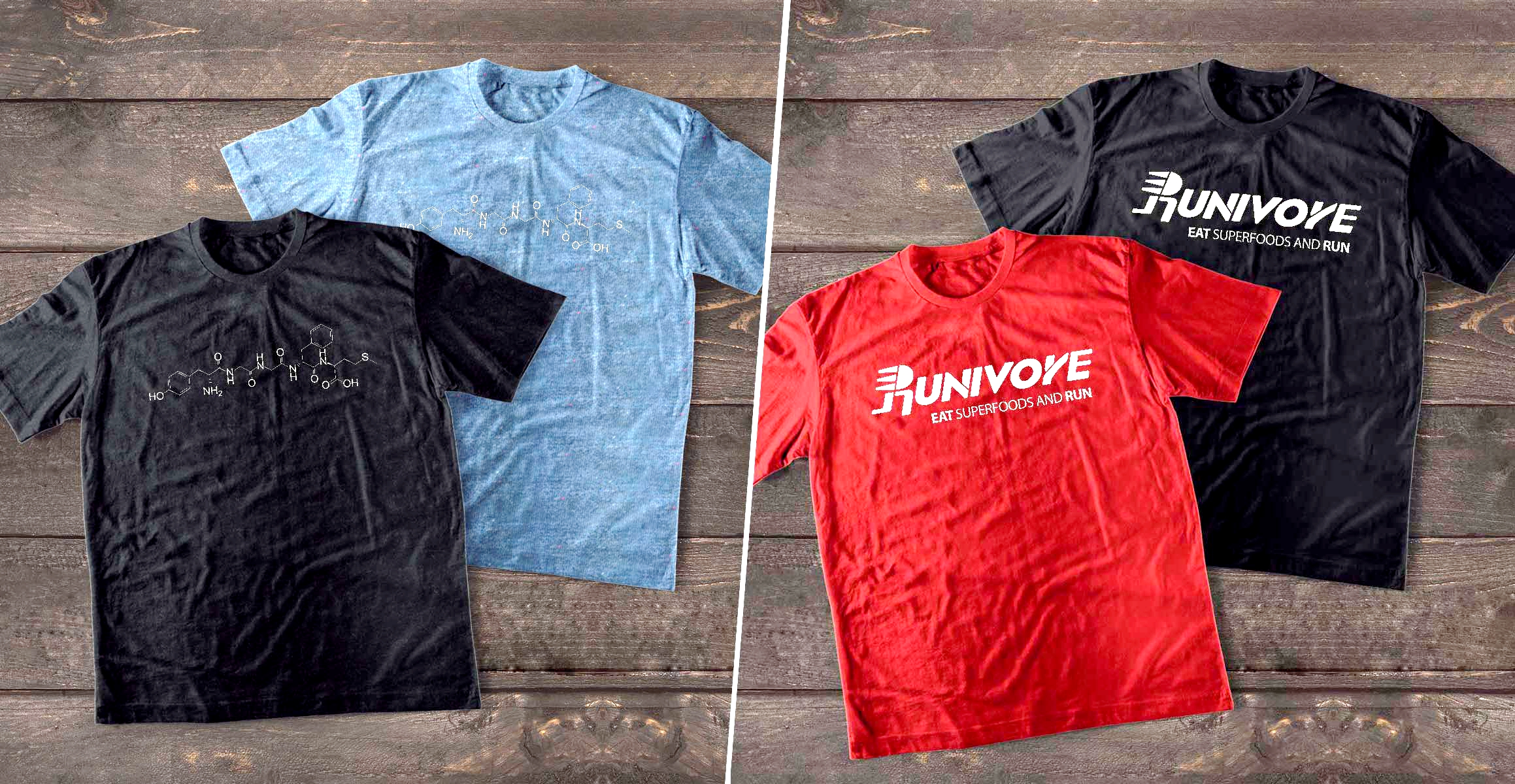 RUNIVORE 新款經典 Tee 與跑步 Tee: 超舒適的材質，跑後、賽後換上，輕鬆自在地與朋友閒聊、暢飲。帥氣的設計也適合平日的穿搭！