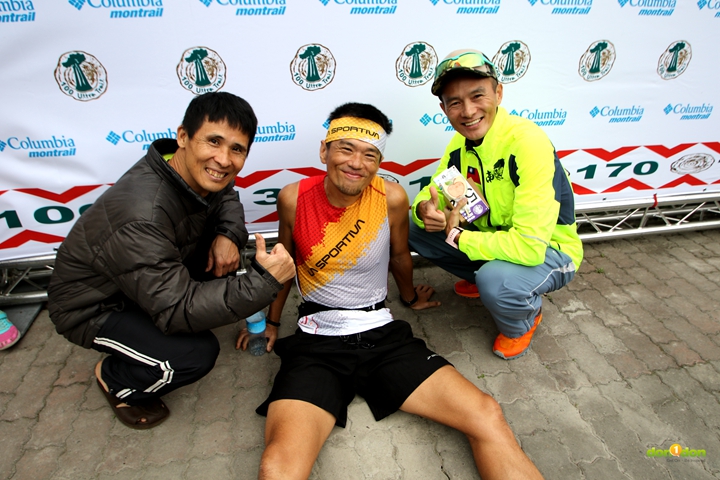 越野跑的世界都是好朋友，左起：林文泉、陳延宗(小岡)、鄧維富