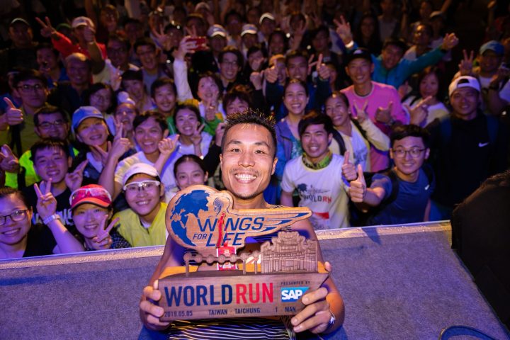Wings For Life World Run 2019 台灣男子冠軍李智群（圖片來源：Wings for Life World Run FaceBook）