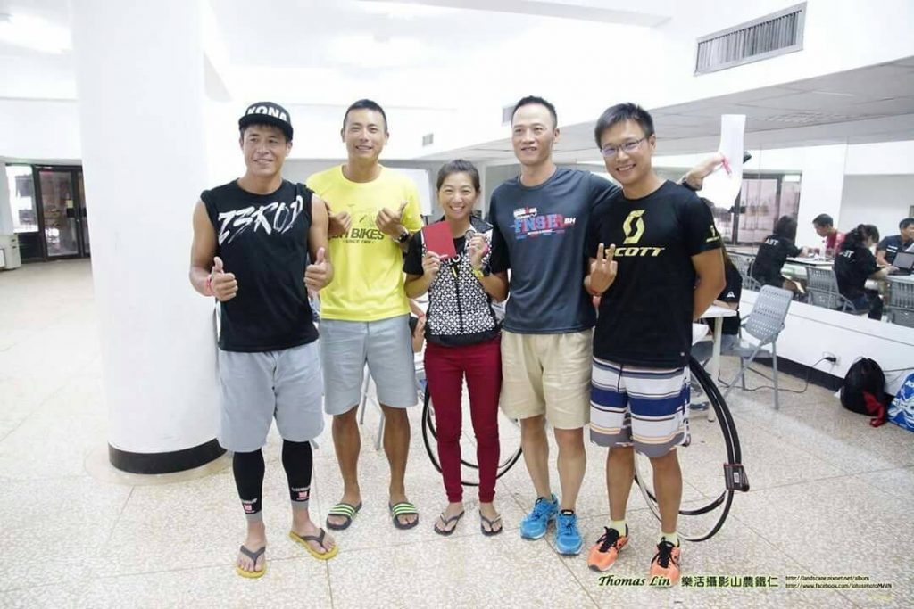 2017年 KONA世錦賽台灣選手 (王金晴、張景翔、蘇玟琪、林金財、王志袁)。