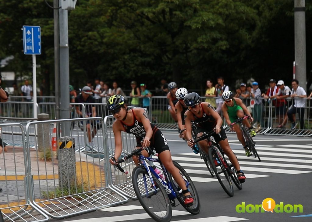 郭家齊與張綺文在東京奧運測試賽的單車英姿。