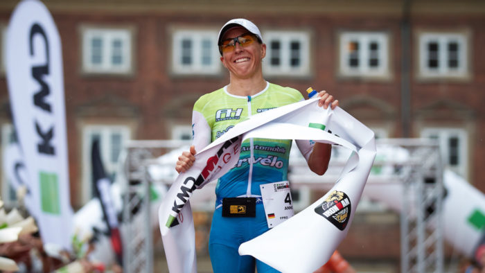 Anne Haug 以 8 時 31 分獲得 IRONMAN Copenhagen女子冠軍。圖片來源。