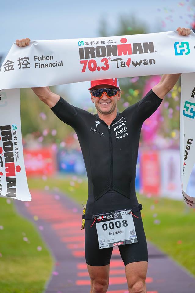 Bradley Weiss 曾來過台灣參加IRONMAN 70.3 Taiwan，並以3小時58分19秒得到冠軍。圖片來源。