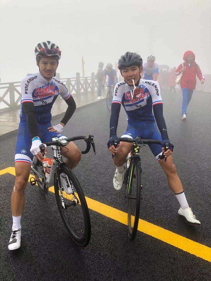 小宇代表台灣出賽 2019 環福州永泰國際公路自行車賽。圖片來源：蘇宇銘。