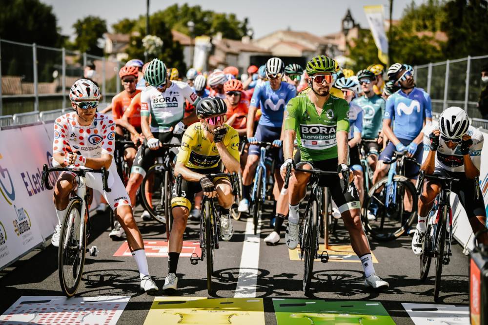 開賽前，積分領先選手必須在集團領騎｜照片來源：Tour de France Official Website/ Press Sport. Franck Faugere