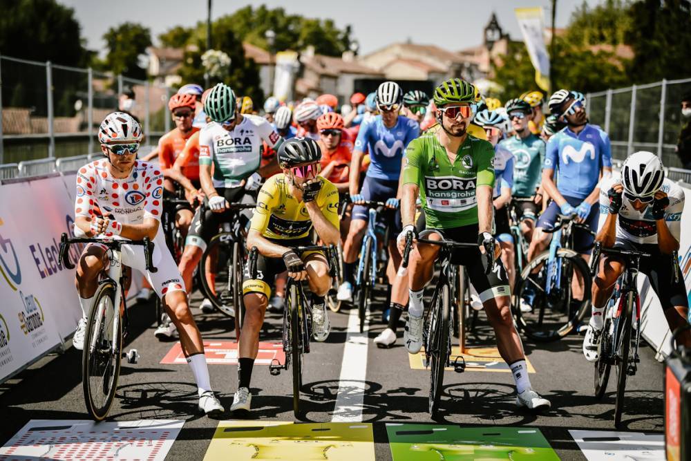 開賽前,積分領先選手必須在集團領騎|照片來源:Tour de France Official Website/ Press Sport. Franck Faugere