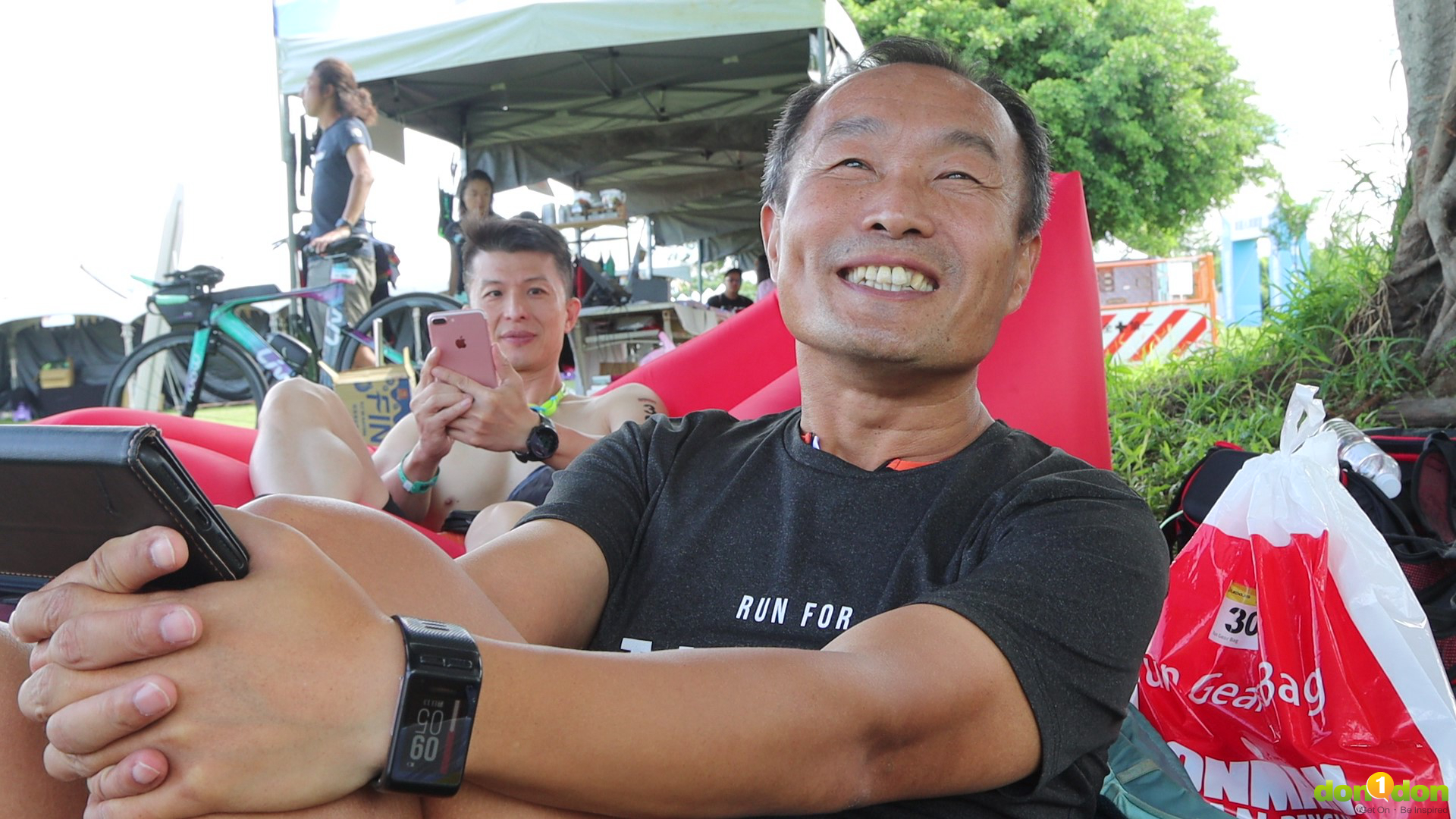 臺北市體育局長李再立也提到，雖然前一天北部還在跑行程，仍堅持要參賽。