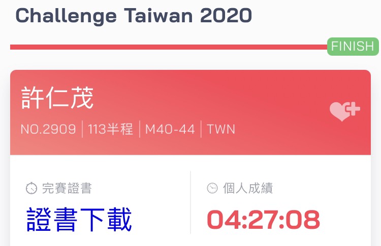 成績來源:運動趣BraveLog