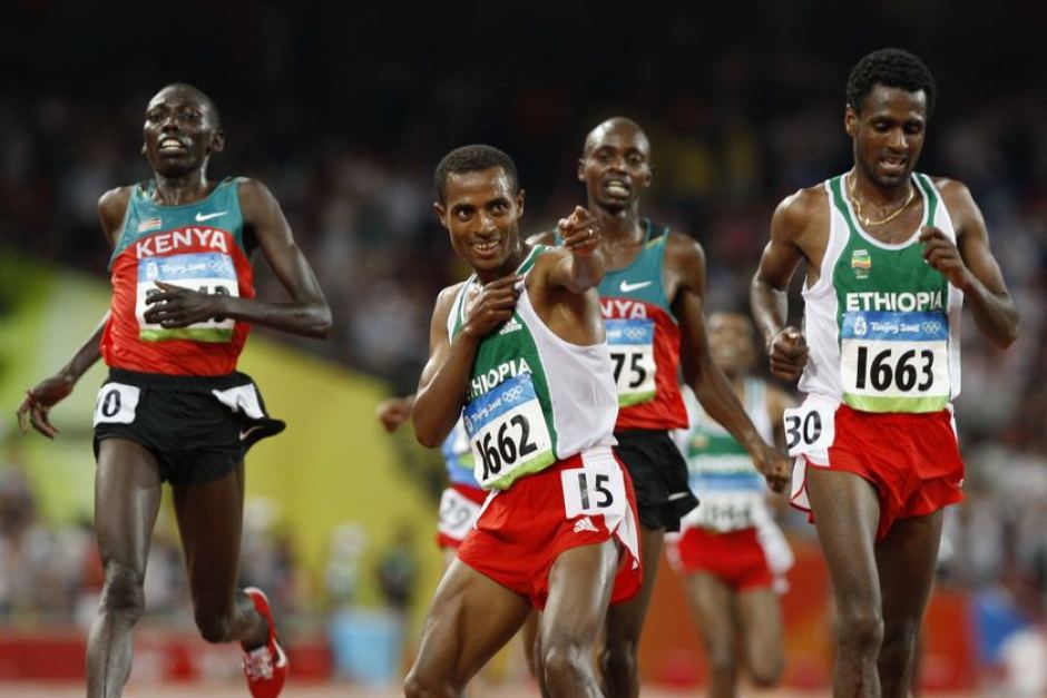 Kenenisa Bekele曾於2008北京奧運一舉拿下五千與萬米雙金(照片來源: abc.net)