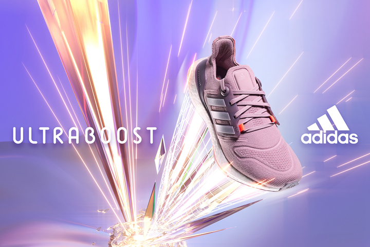 adidas針對女性量身打造新一代UltraBOOST 22旗艦跑鞋，重新設計足跟、腳背、足弓支撐區域，完美契合女性腳型