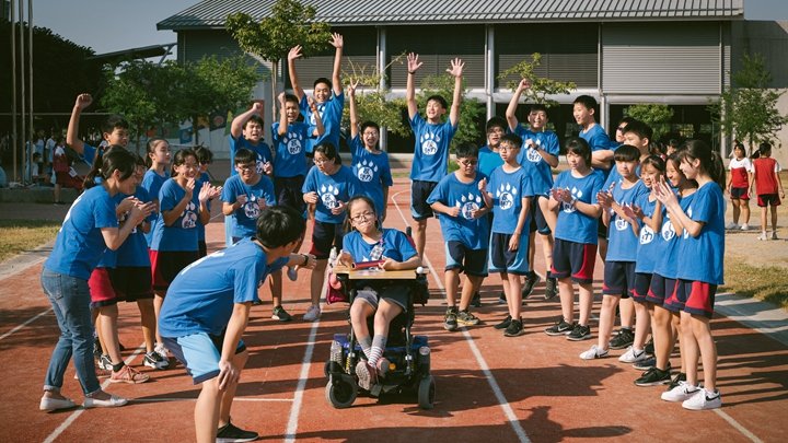 台南市海佃國中融合式運動-大隊接力