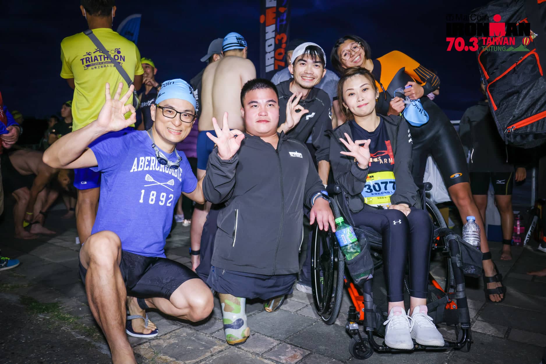 推動適應體育與「愛運動動無礙」的師大團隊夥伴們，紛紛組團參加鐵人三項等運動賽事，以身體力行彰顯身障者們對運動的熱愛與嚮往。圖片來源：LAVA台灣鐵人三項公司