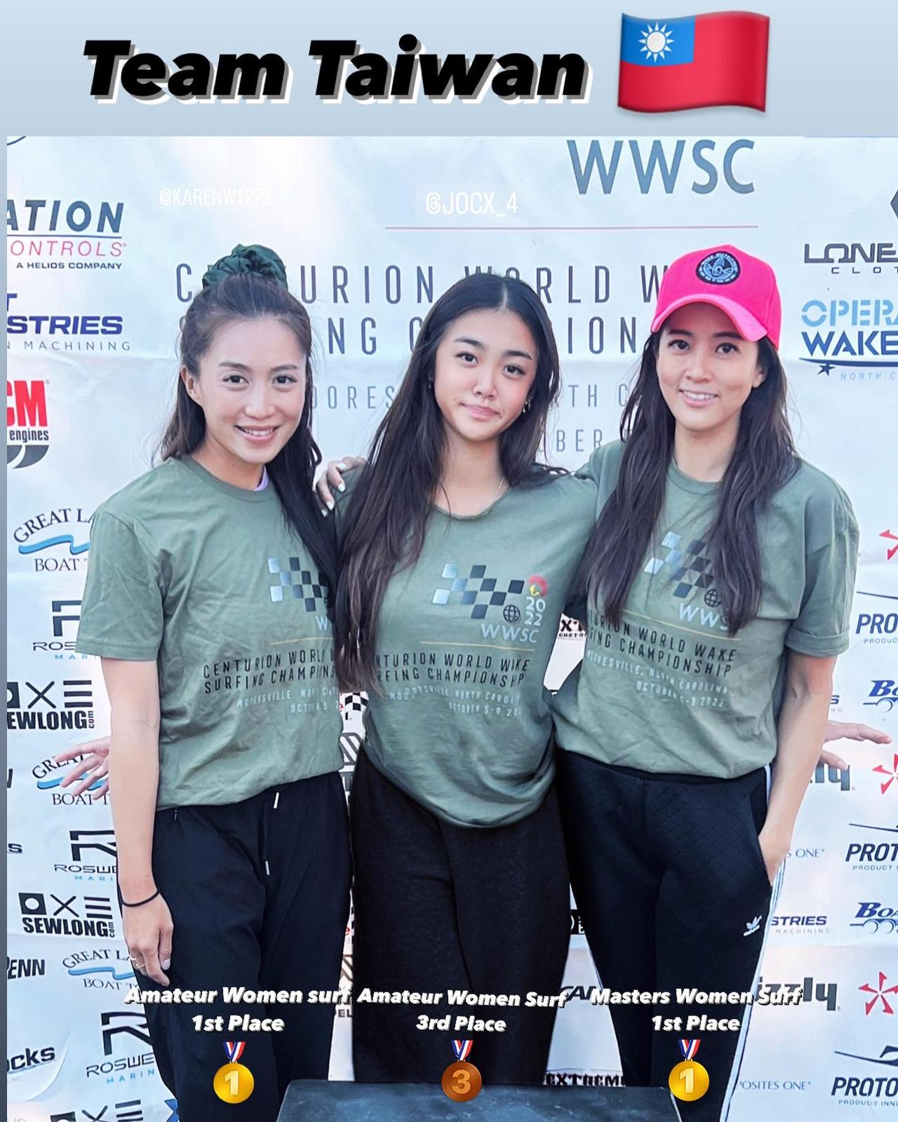 台灣顏值最高快艇衝浪團隊 左起 Karen、Jocelyn 陳宥蓁、Kimberly 陳美彤 照片提供STARFiSH-Agent星予運動經紀