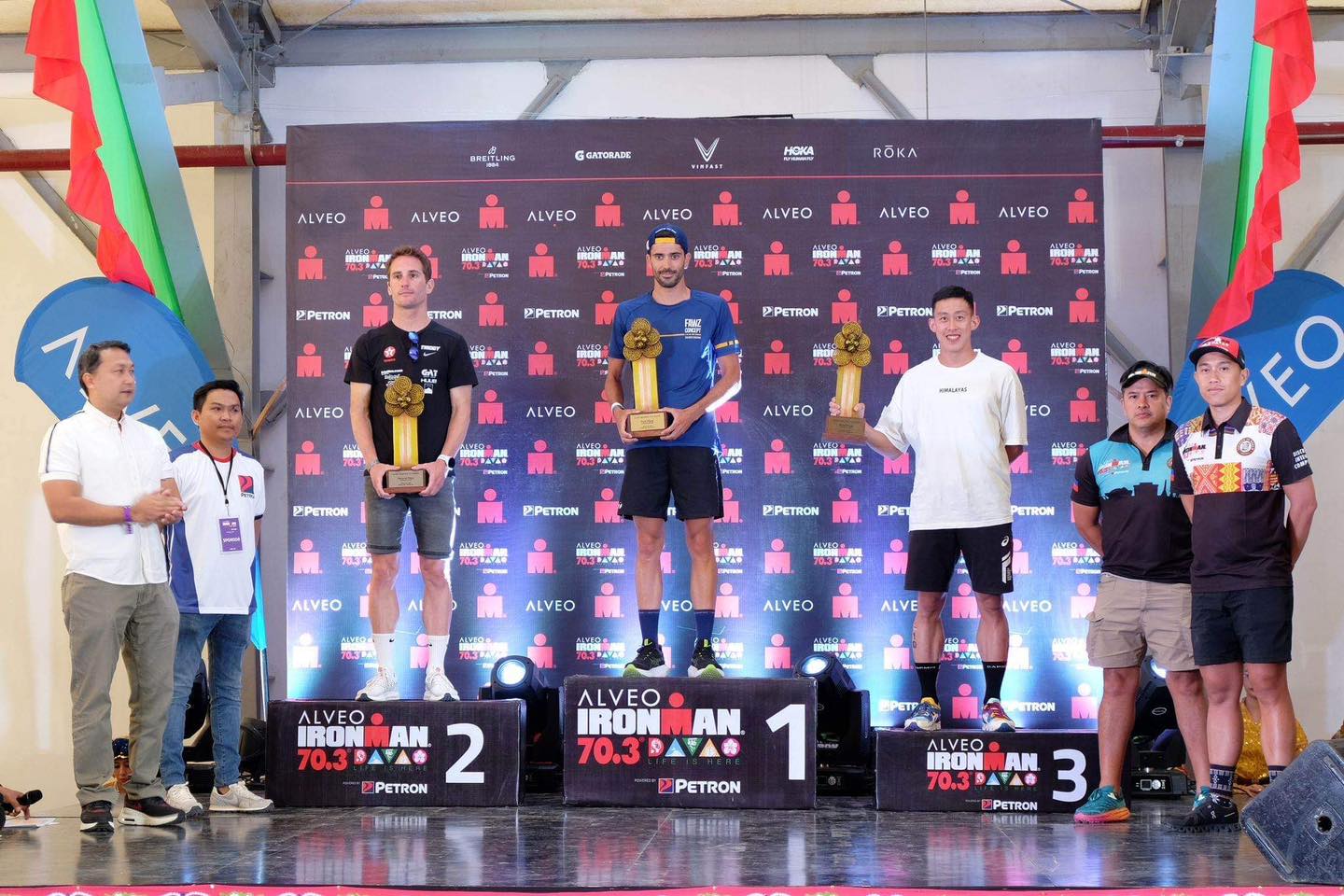 台灣選手張團畯在IRONMAN 70.3 Davao總成績 3 小時 57 分 13 秒，獲得職業組總排第三