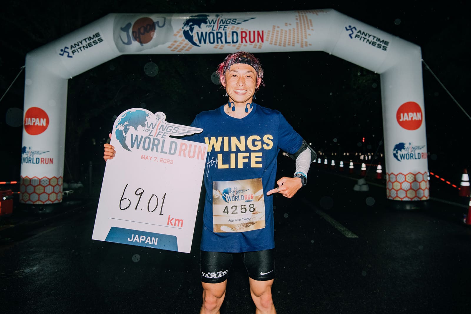 今年Wings for Life由日本的Jo Fukuda以69.01公里再次奪下男子冠軍