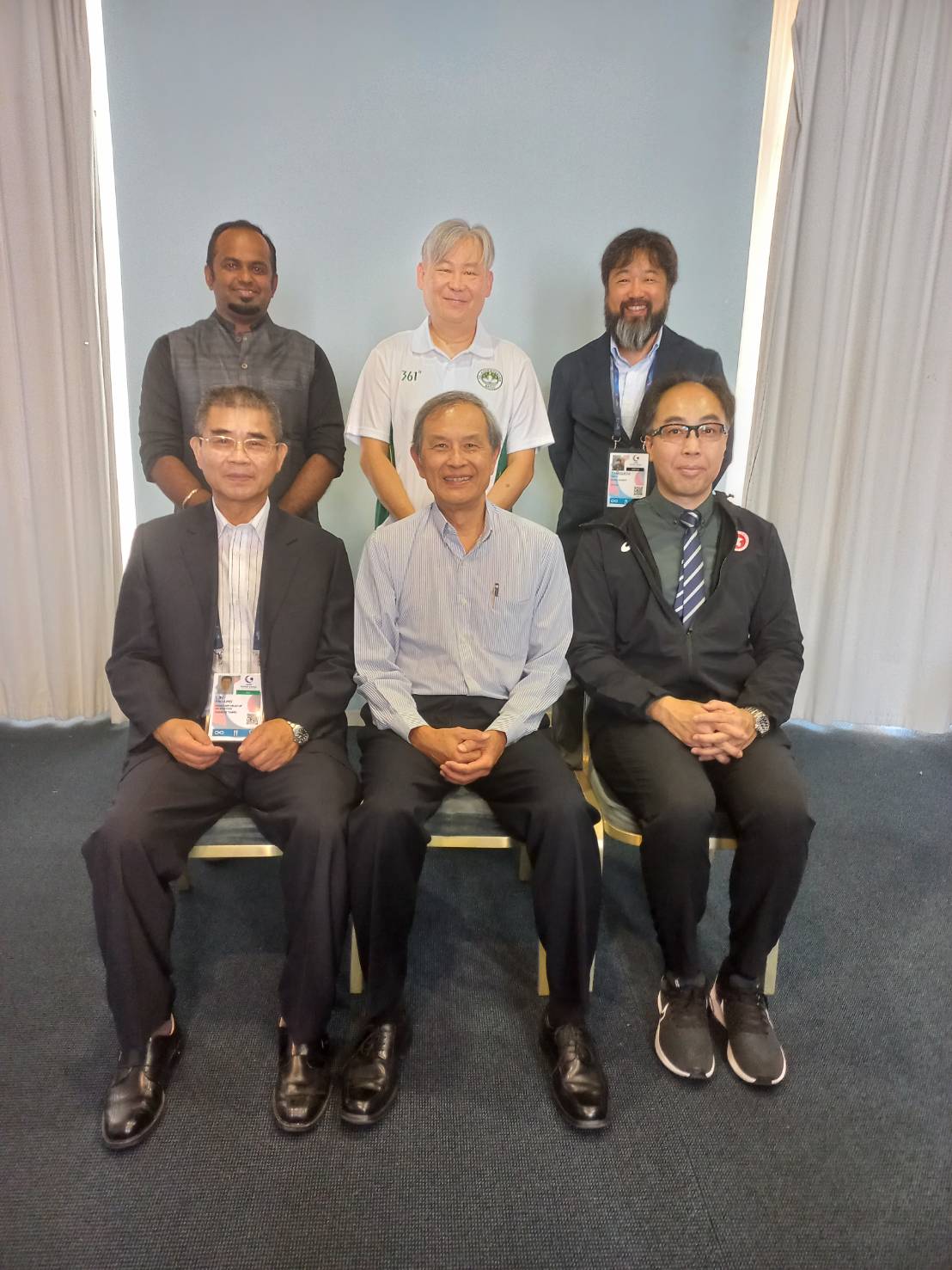 中華民國帕拉林匹克智能障礙運動協會林寶臨理事長(第一排左)當選世界心智障礙者運動總會亞洲區副會長