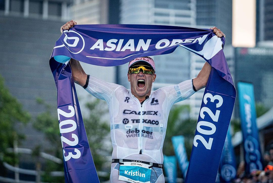 2020年奧運鐵人三項冠軍、甫於今年8月勇奪PTO Asian冠軍的Kristian Blummenfelt（克里斯提安．布魯門菲特）也成為On昂跑的簽約選手。（On昂跑提供）