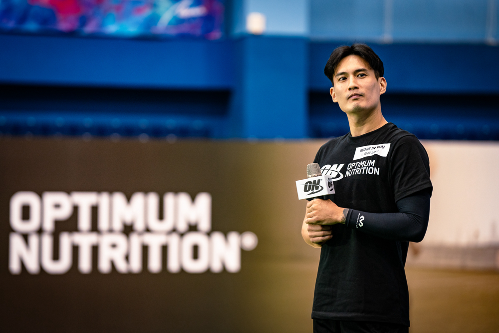 Optimum Nutrition（ON）品牌大使林韋翰，帶領現場參與者一起體驗籃球樂趣。（圖片來源：Optimum Nutrition）