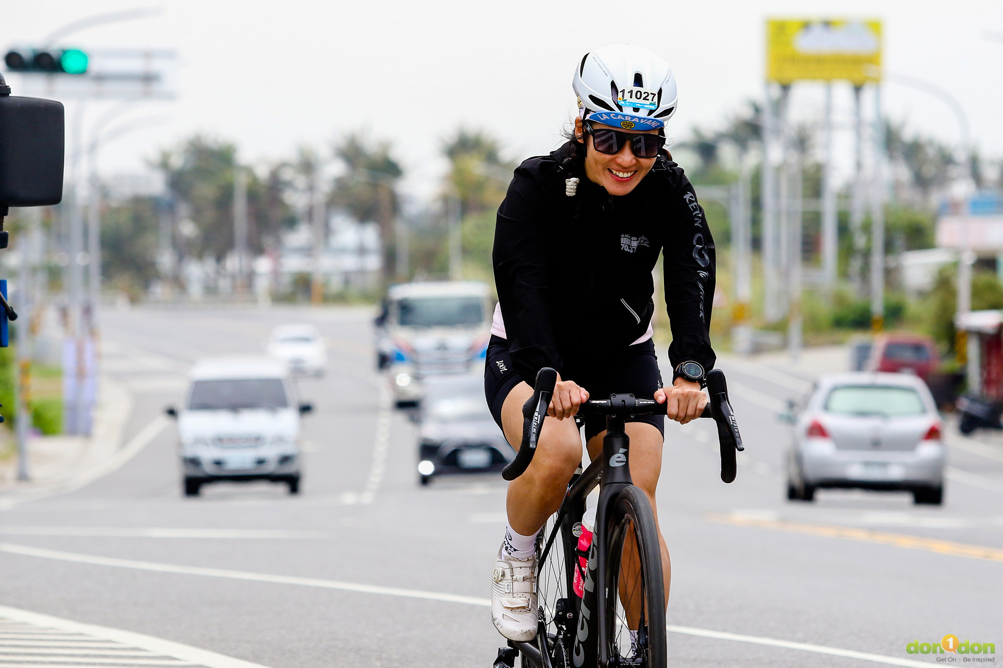 張惠珺將自己的電輔車給人騎公路車挑戰113公里玩賽