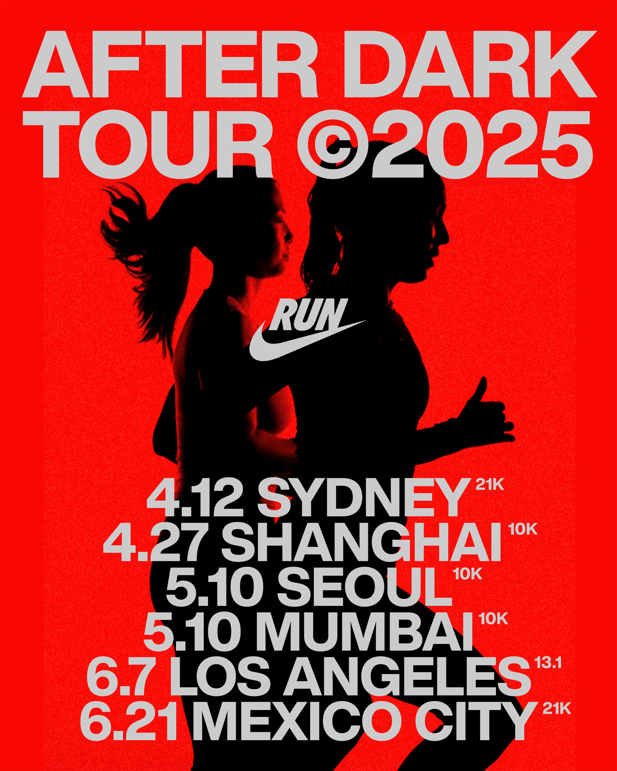 NIKE啟動女子全球夜跑系列賽：2025 AFTER DARK TOUR│動一動don1don│焦點