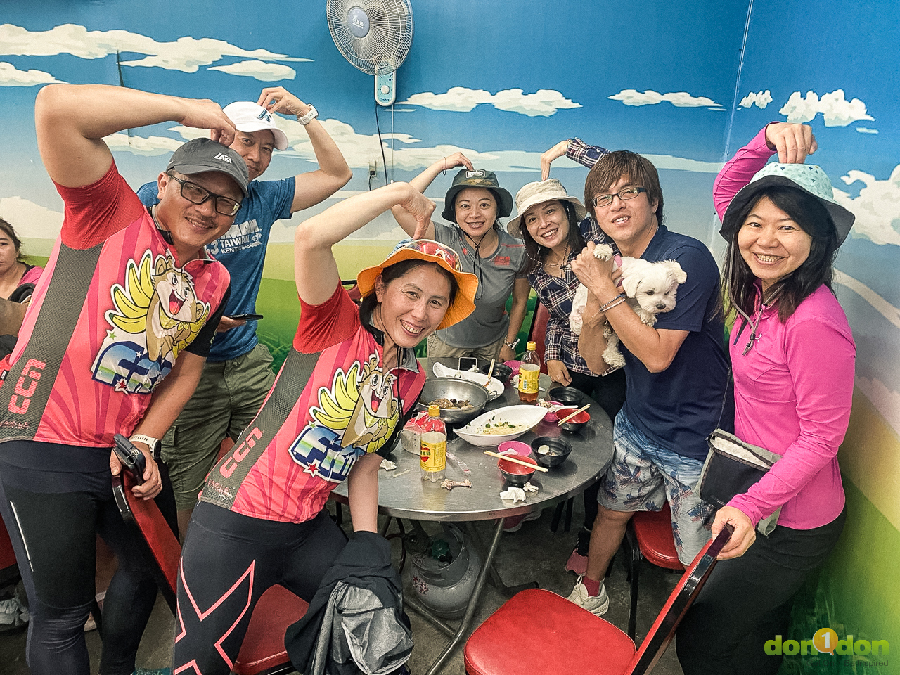 爬完觀音山直接下來吃土雞的土雞城路線