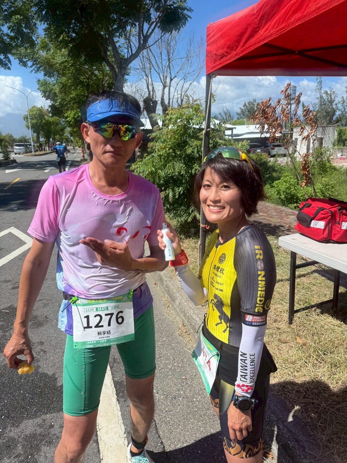 胸腔內科醫師洪緯欣常帶領醫護鐵人們上賽場助人救人 圖片來源：醫護鐵人