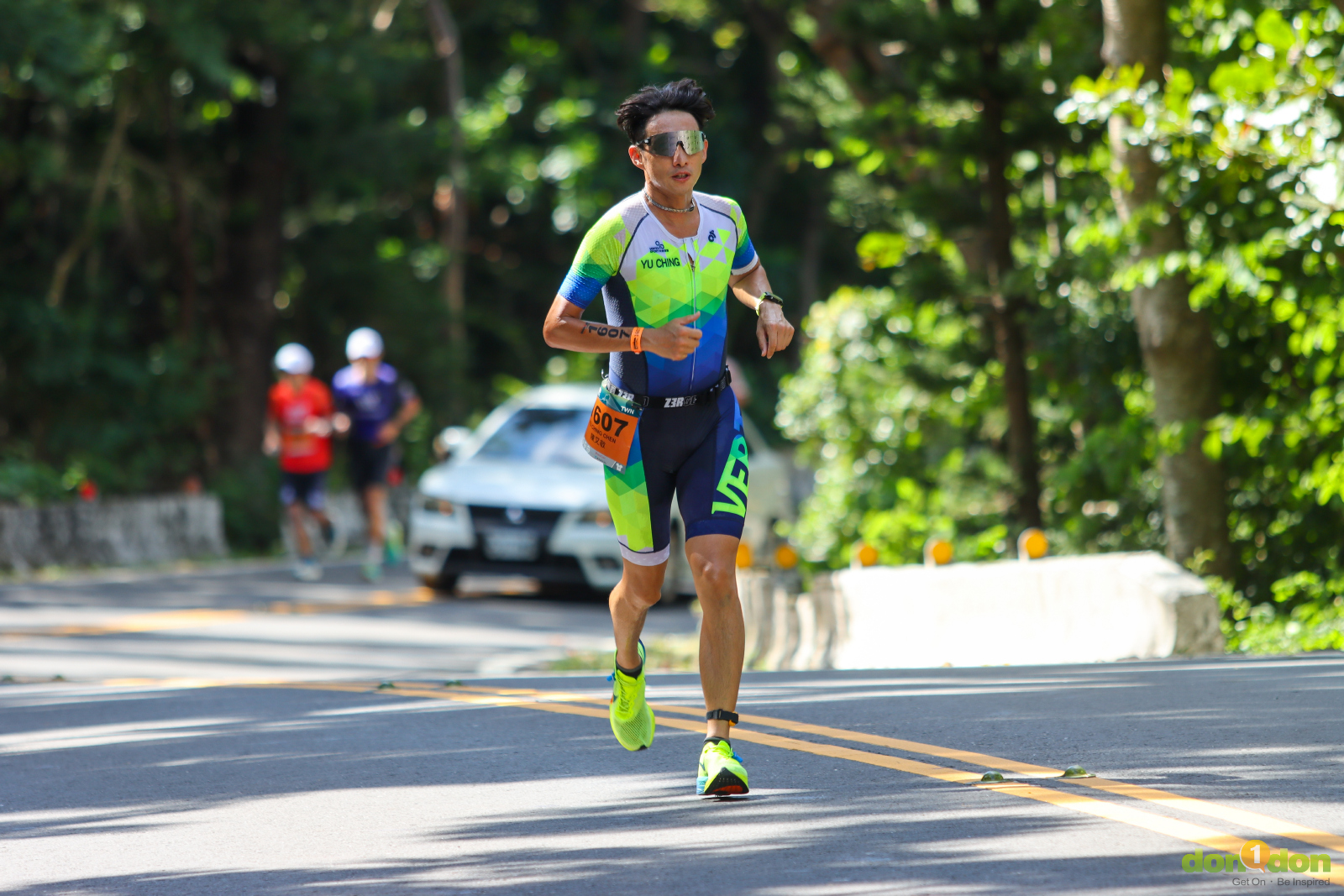 陳又敬表示自行車因為風勢保守，讓跑步項目更有餘裕發揮