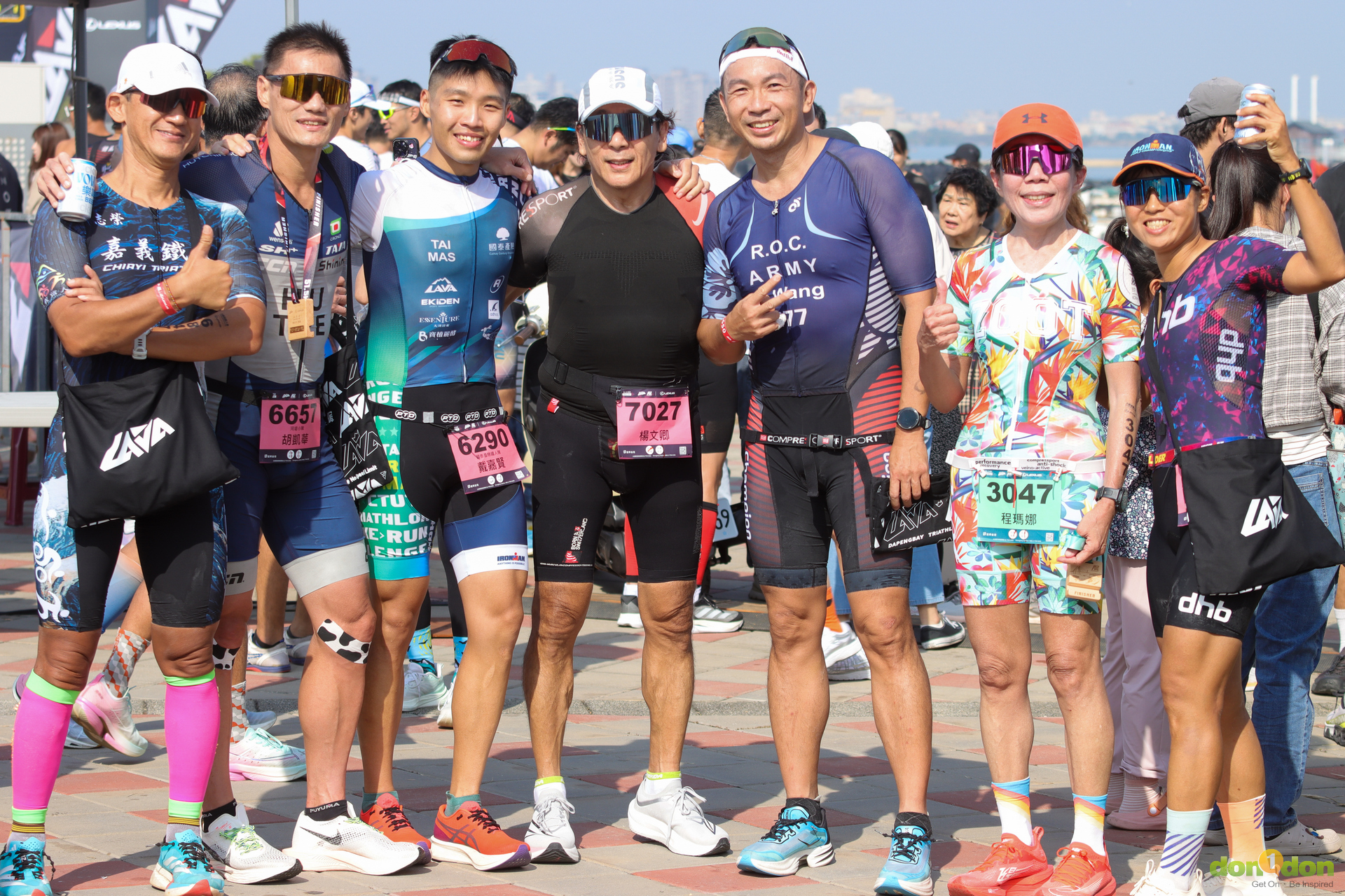 戴嘉賢趁著大鵬灣鐵人三項的機會與南部友人相見歡