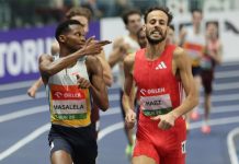 波札那選手被取消資格 從手勢與髒話談競技問題 照片來源:runningmagazine.ca