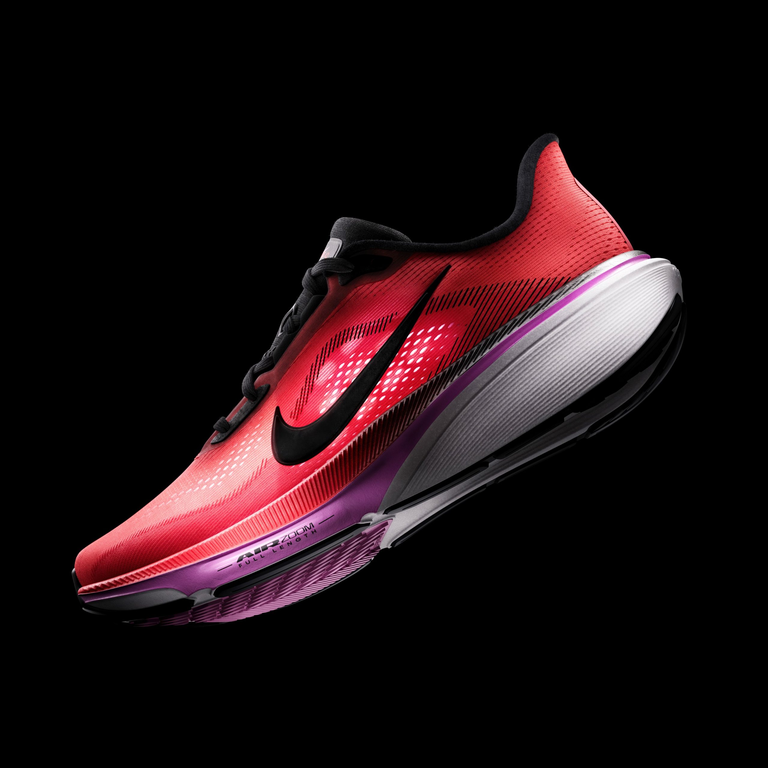 全新調整的鞋楦結構帶來更包覆的貼合度，前掌緩震也進一步升級，尤其腳趾下方採用的創新前掌翹度結構，在不改變鞋款其他部位堆疊高度的前提下，額外容納了3公釐緩震空間，腳感更加舒適。